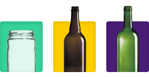 contenants en verre reemployables