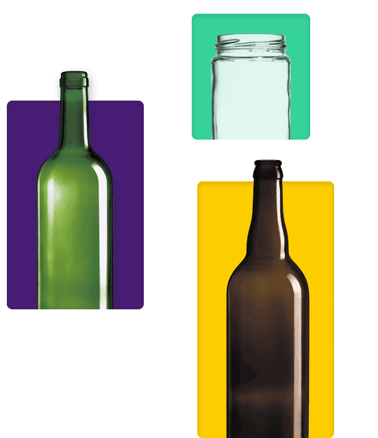 contenants en verre réemployables